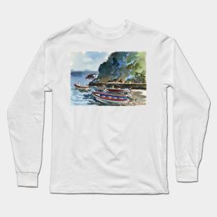 Launching at Choroni Beach Long Sleeve T-Shirt